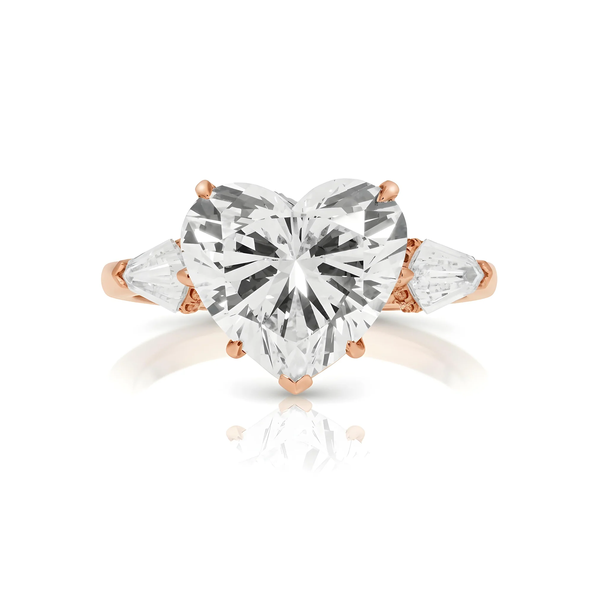 Platinum 11.46ct Heart Cut Diamond Engagement Ring 13.91ctw - Image 12