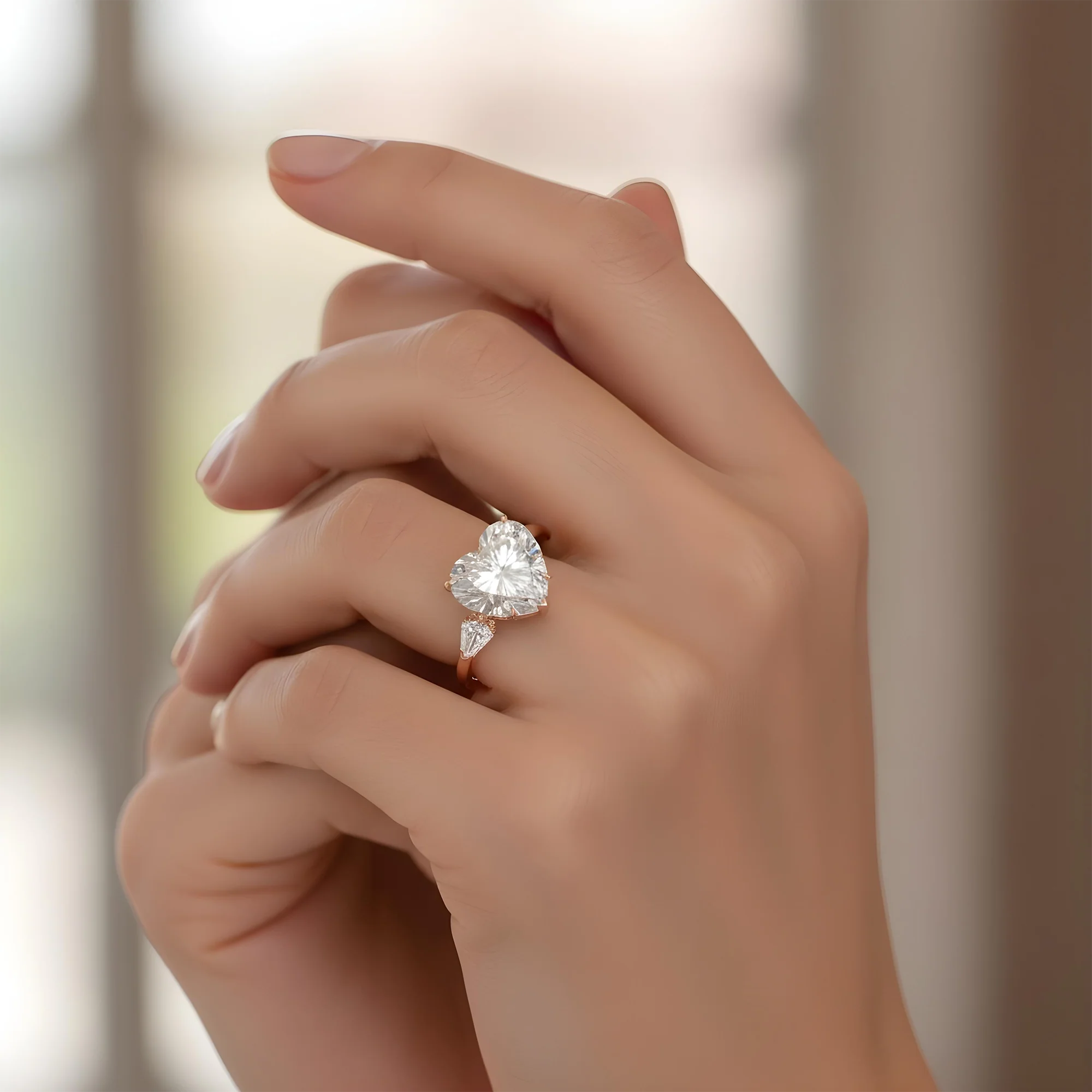 Platinum 11.46ct Heart Cut Diamond Engagement Ring 13.91ctw - Image 13