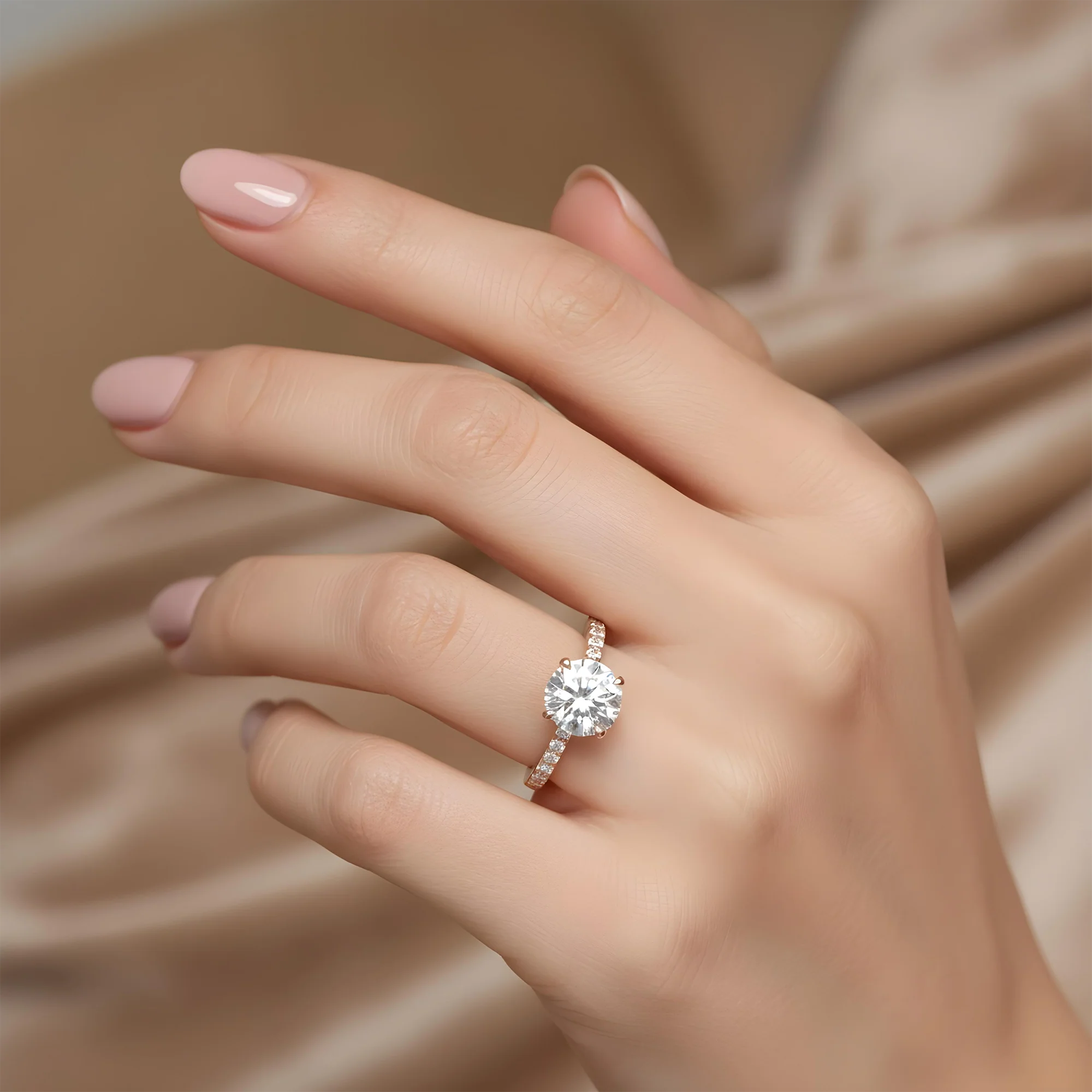 Platinum 2.18ct Round Diamond Engagement Ring 2.58ctw - Image 10
