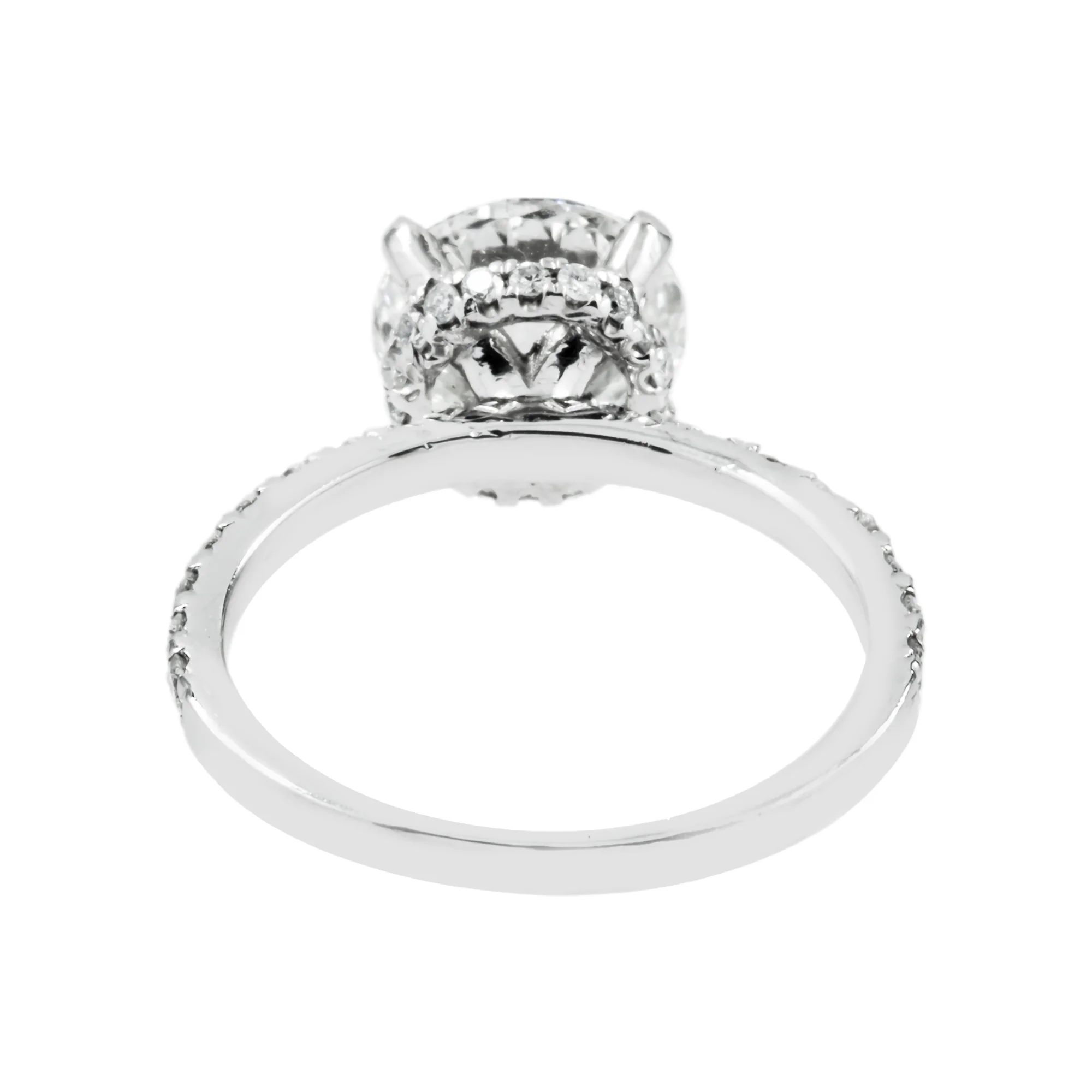 Platinum 2.18ct Round Diamond Engagement Ring 2.58ctw - Image 5