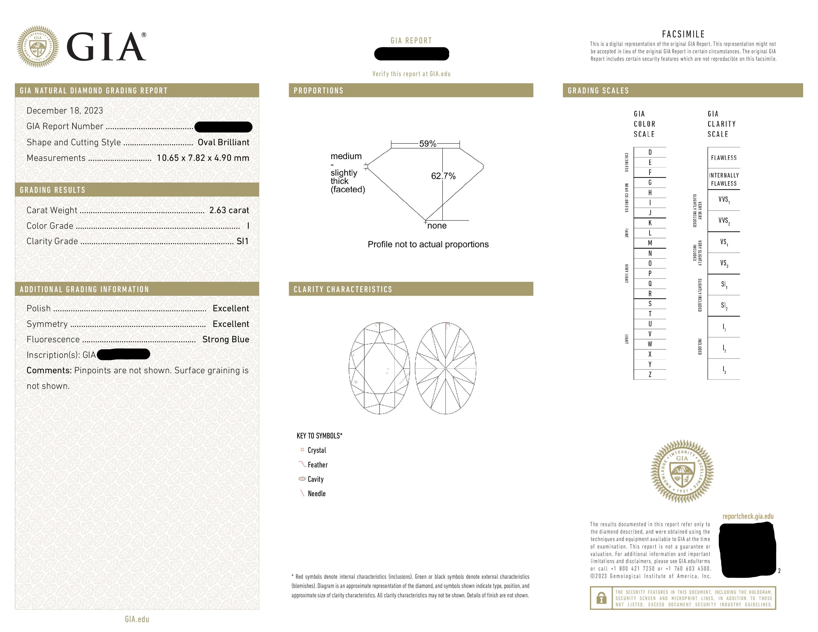 GIA Platinum 2.63ct Oval Cut Diamond Engagement Ring 2.63ctw - Image 2