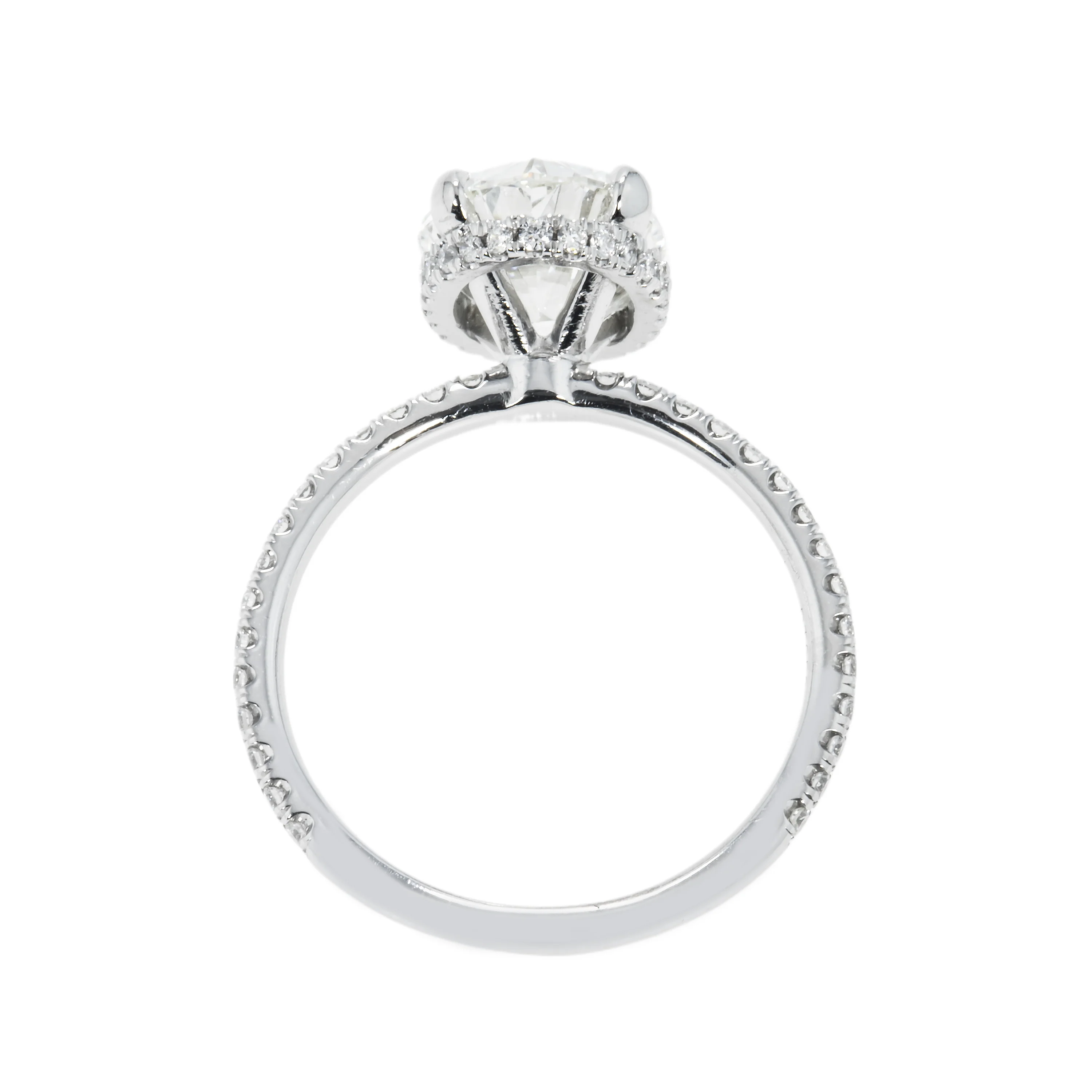 GIA Platinum 2.63ct Oval Cut Diamond Engagement Ring 2.63ctw - Image 6