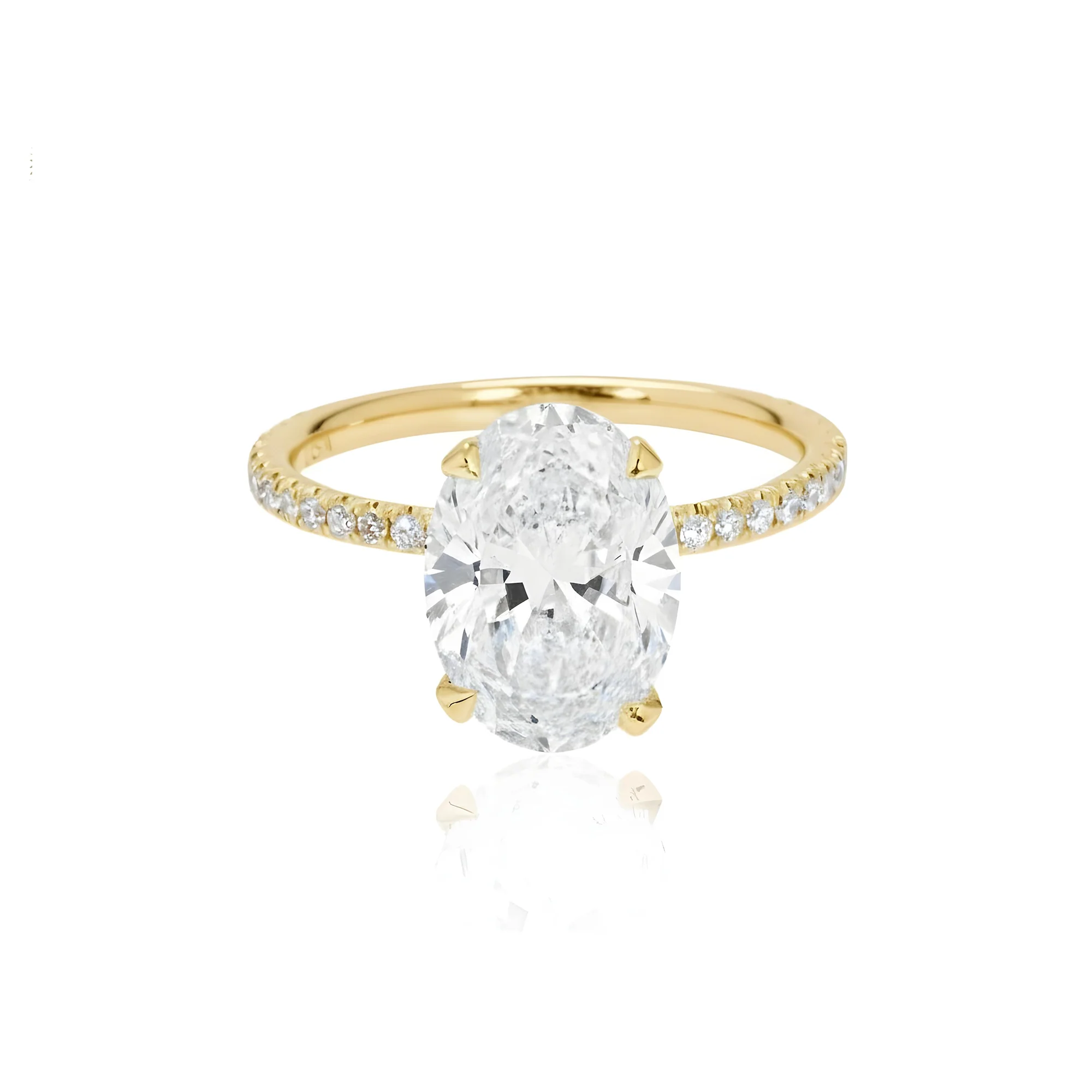 GIA Platinum 2.63ct Oval Cut Diamond Engagement Ring 2.63ctw - Image 7