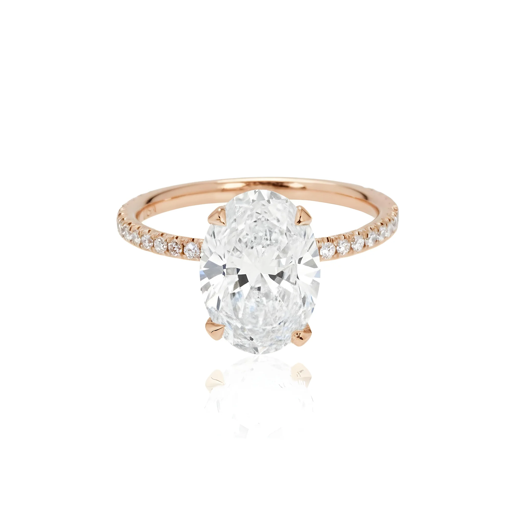 GIA Platinum 2.63ct Oval Cut Diamond Engagement Ring 2.63ctw - Image 9