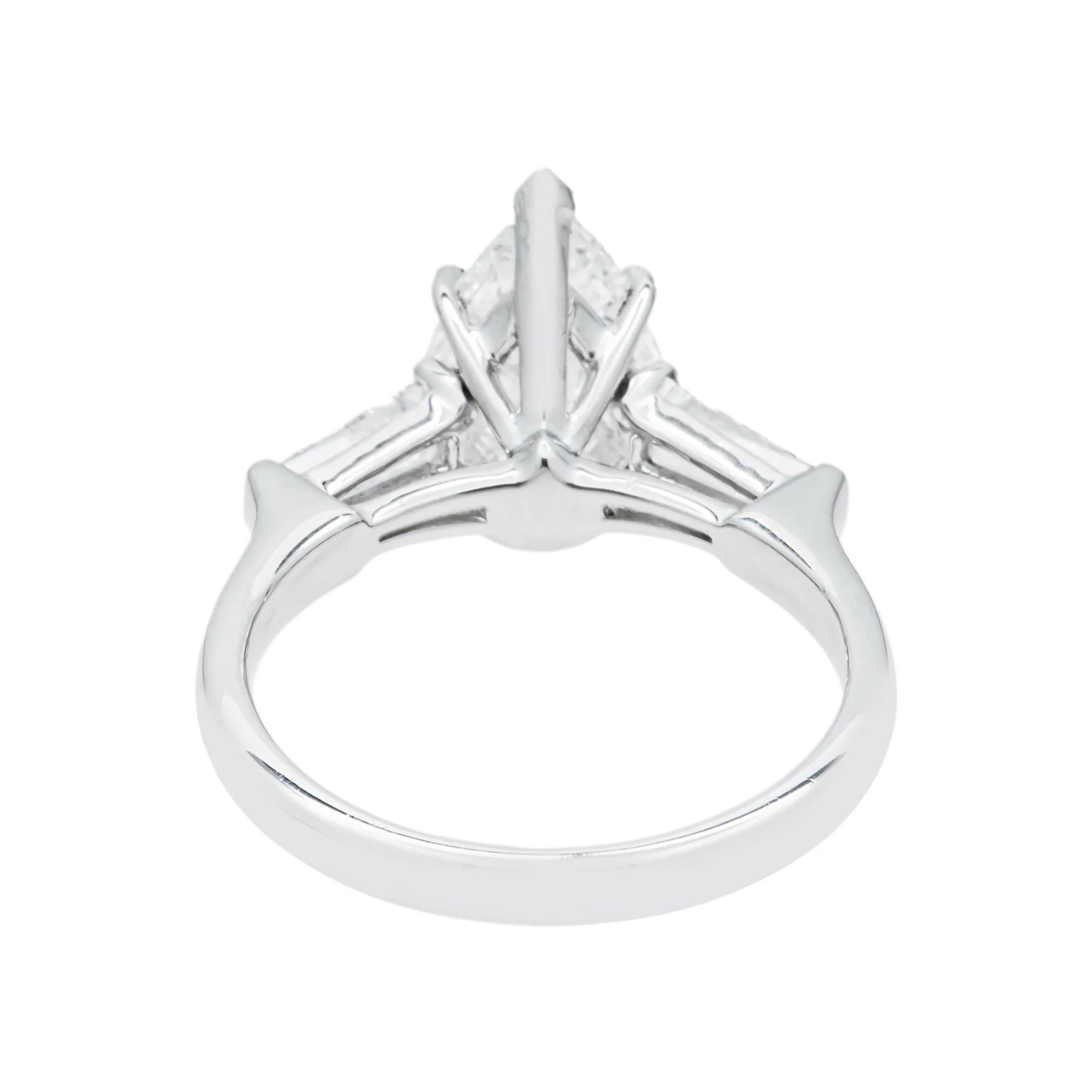 Platinum 2.88ct Pear Diamond Engagement Ring 3.48ctw - Image 5