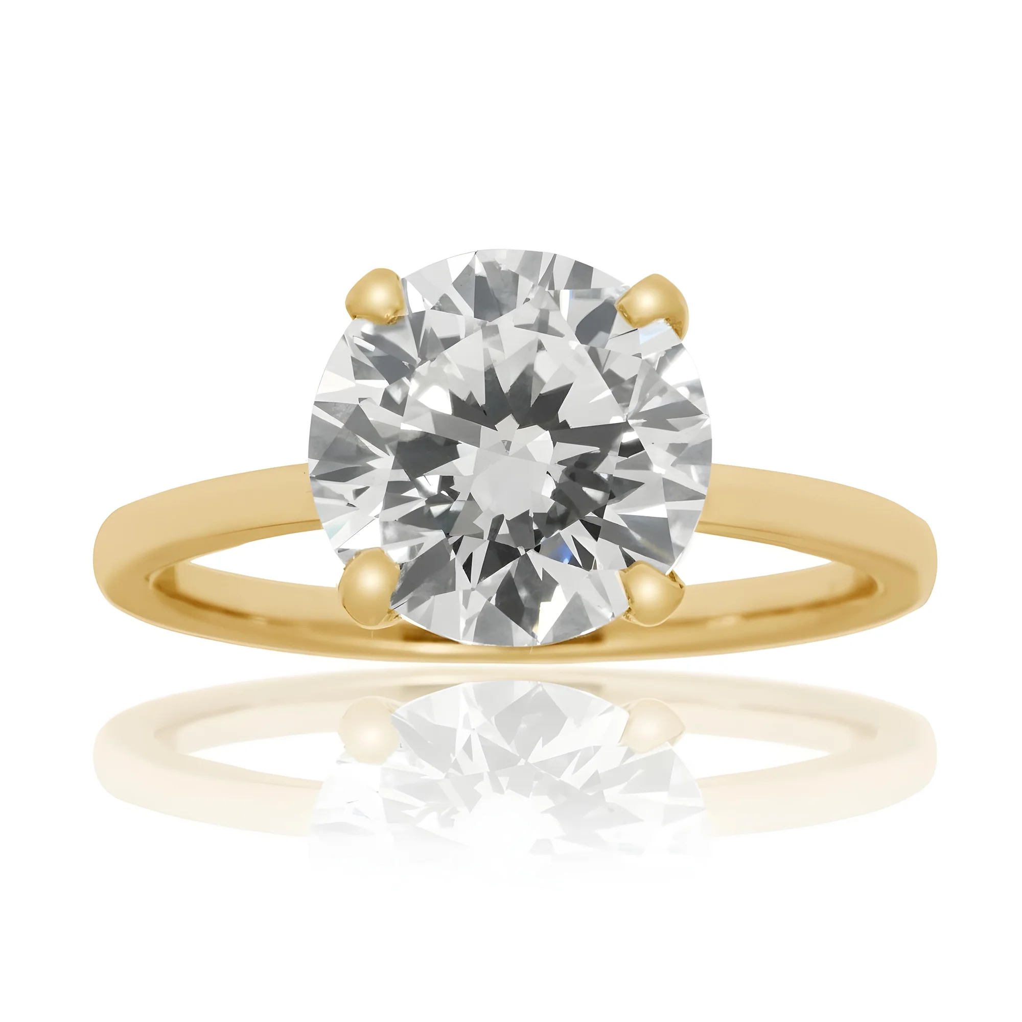 GIA Platinum 3ct Round Cut Solitaire Diamond Engagement Ring 3.09ctw - Image 10
