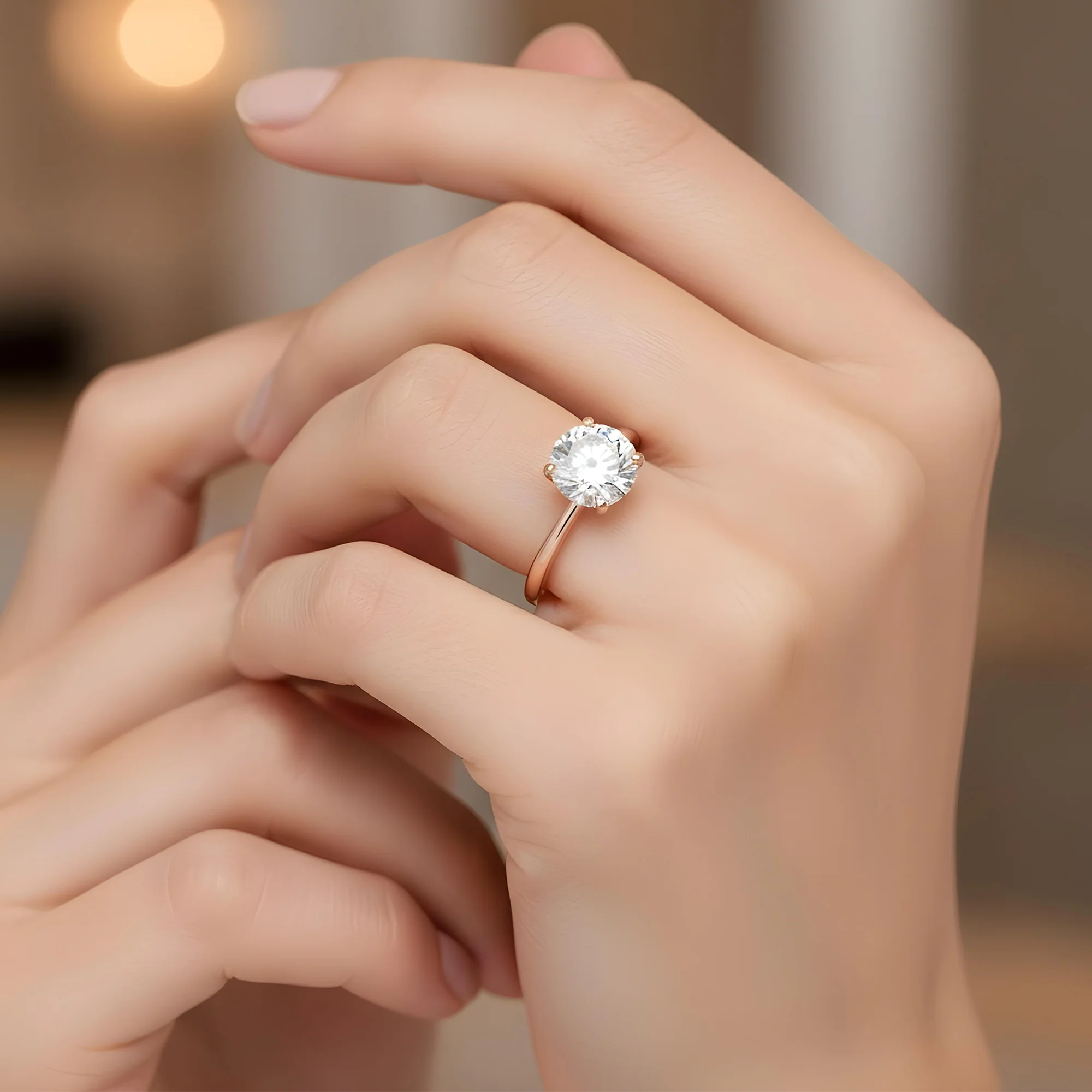 GIA Platinum 3ct Round Cut Solitaire Diamond Engagement Ring 3.09ctw - Image 13