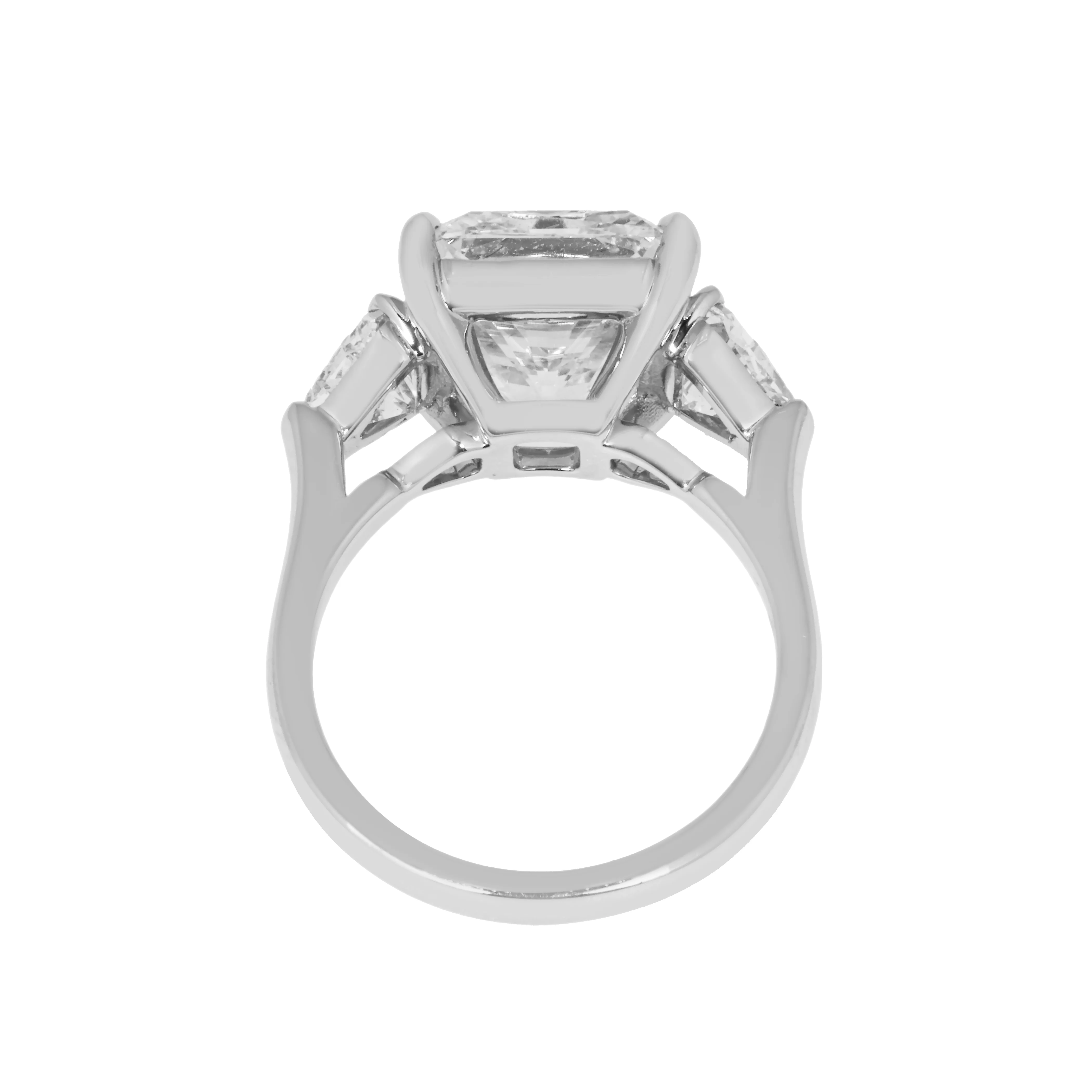 Platinum 7ct Square Radiant Cut Diamond Engagement Ring 8.54ctw - Image 4