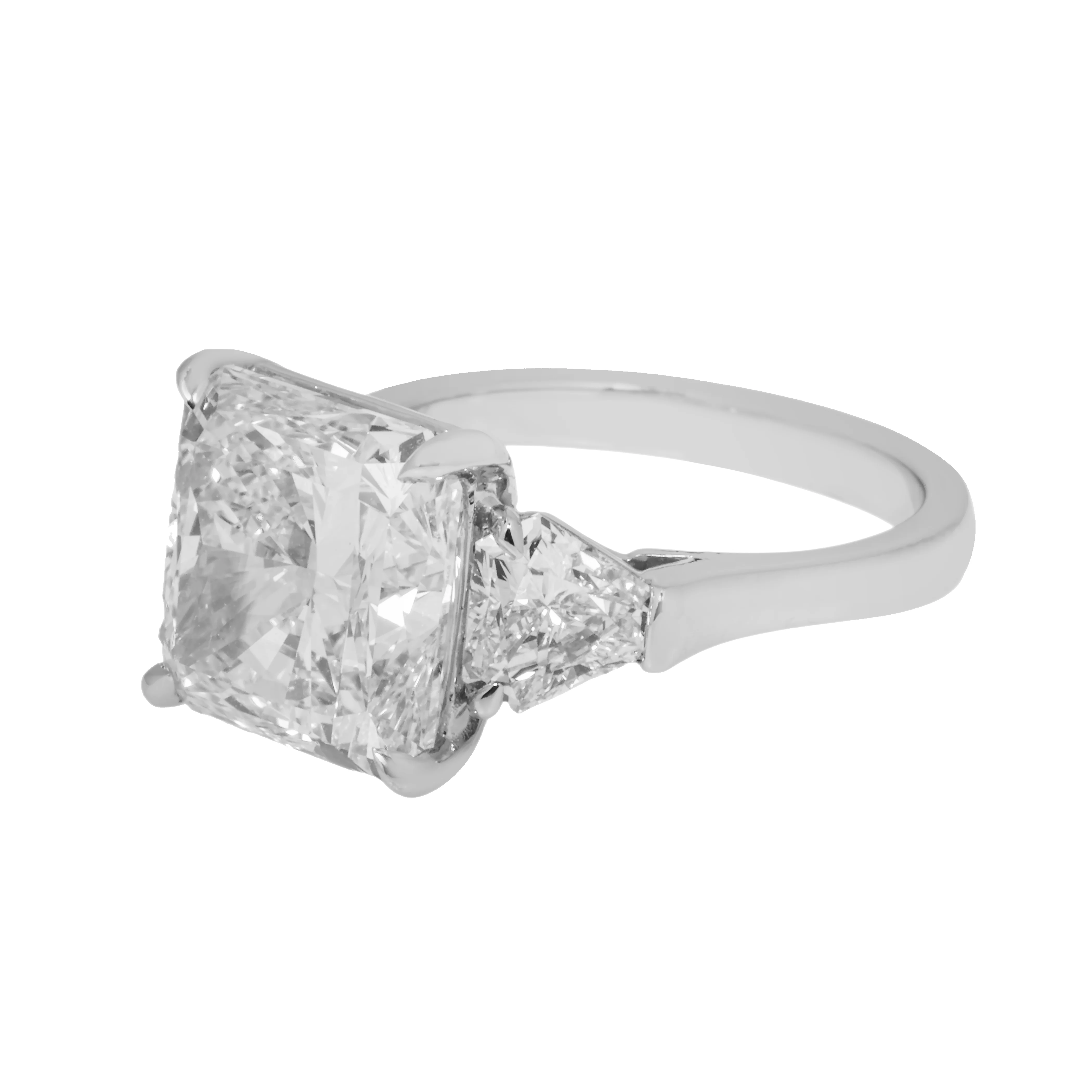 Platinum 7ct Square Radiant Cut Diamond Engagement Ring 8.54ctw - Image 5