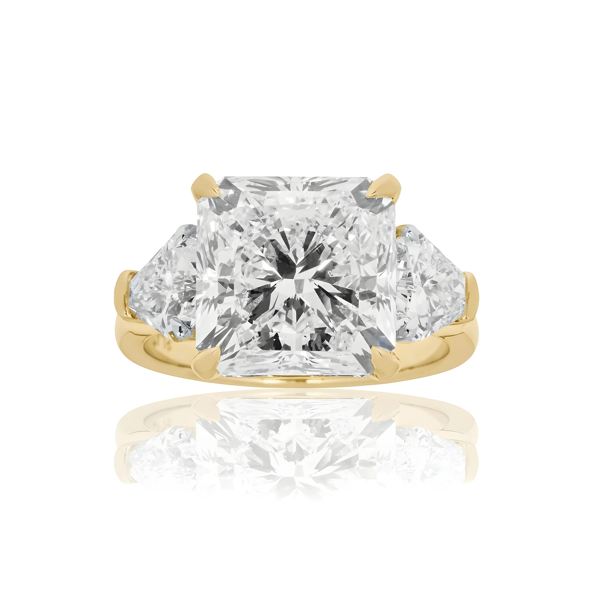 Platinum 7ct Square Radiant Cut Diamond Engagement Ring 8.54ctw - Image 7