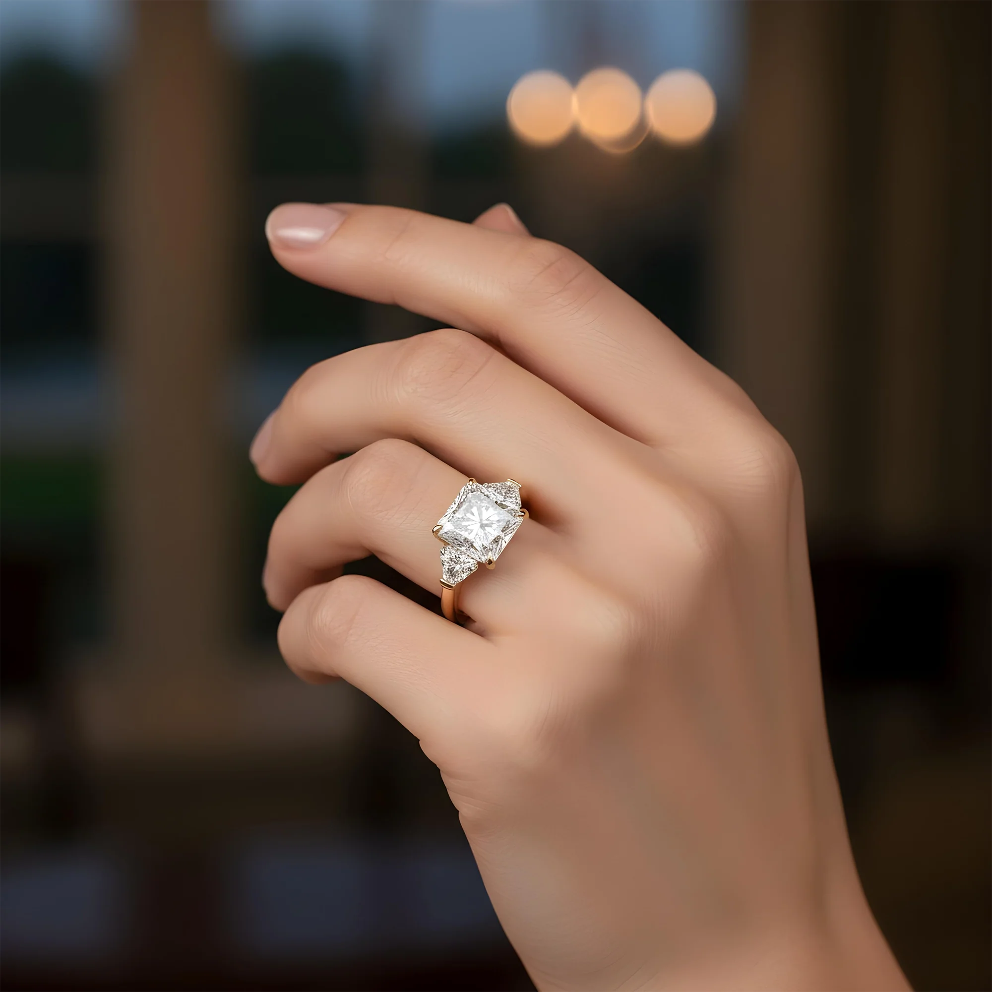 Platinum 7ct Square Radiant Cut Diamond Engagement Ring 8.54ctw - Image 8