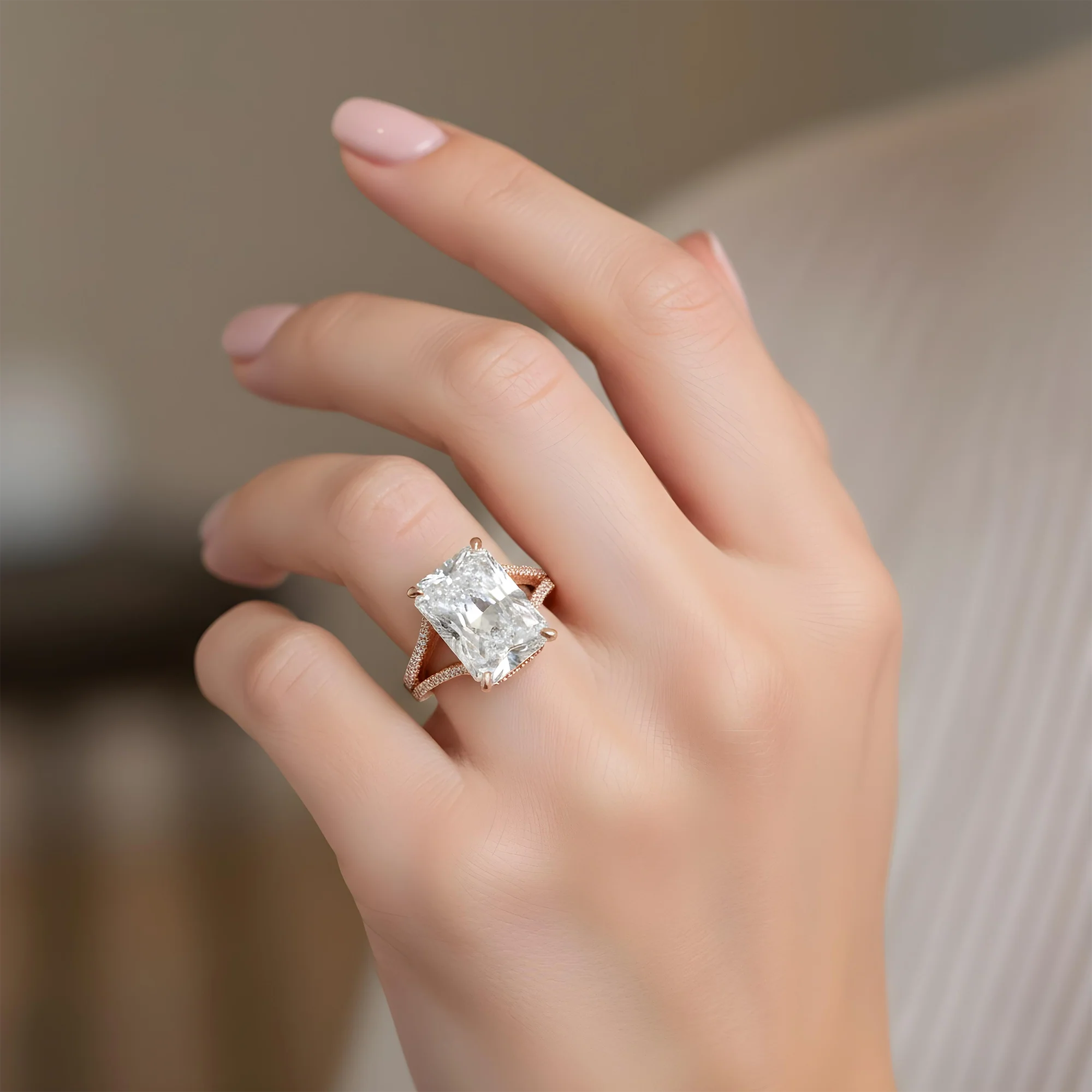 Platinum 9.01ct Radiant Cut Diamond Engagement Ring 10.01ctw - Image 10