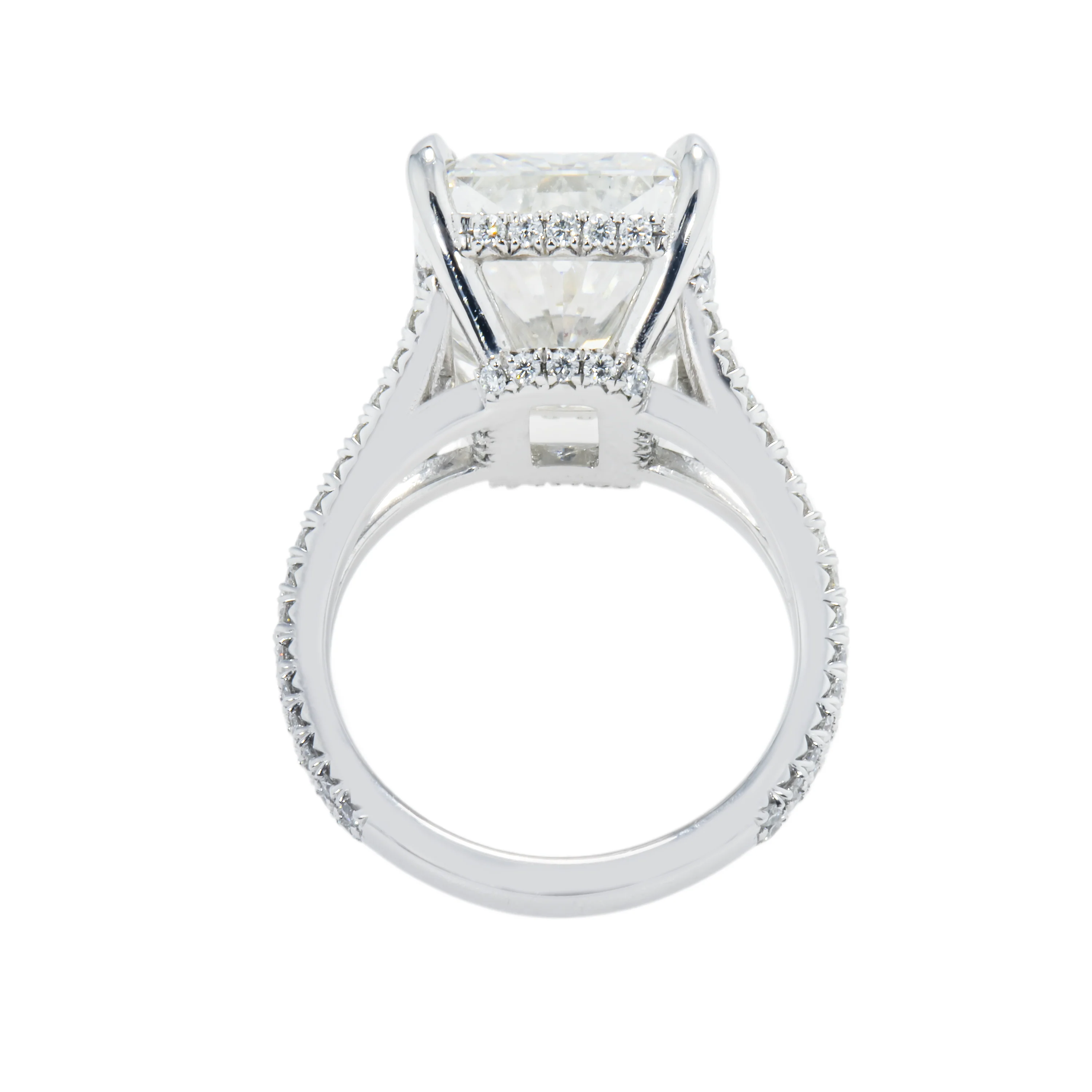 Platinum 9.01ct Radiant Cut Diamond Engagement Ring 10.01ctw - Image 5