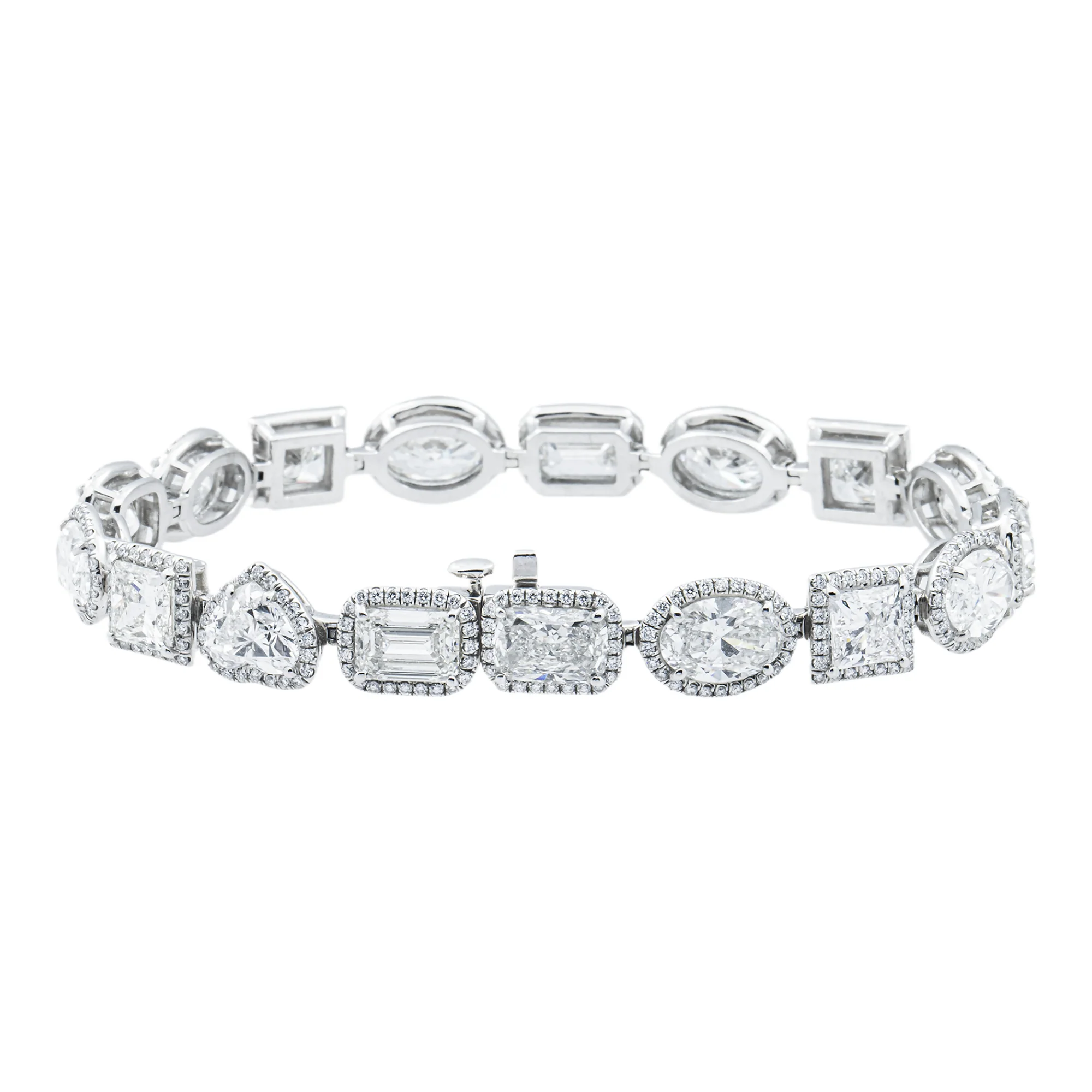 Platinum Multi Cut Diamond Satellite Bracelet 27.75ct - Image 4