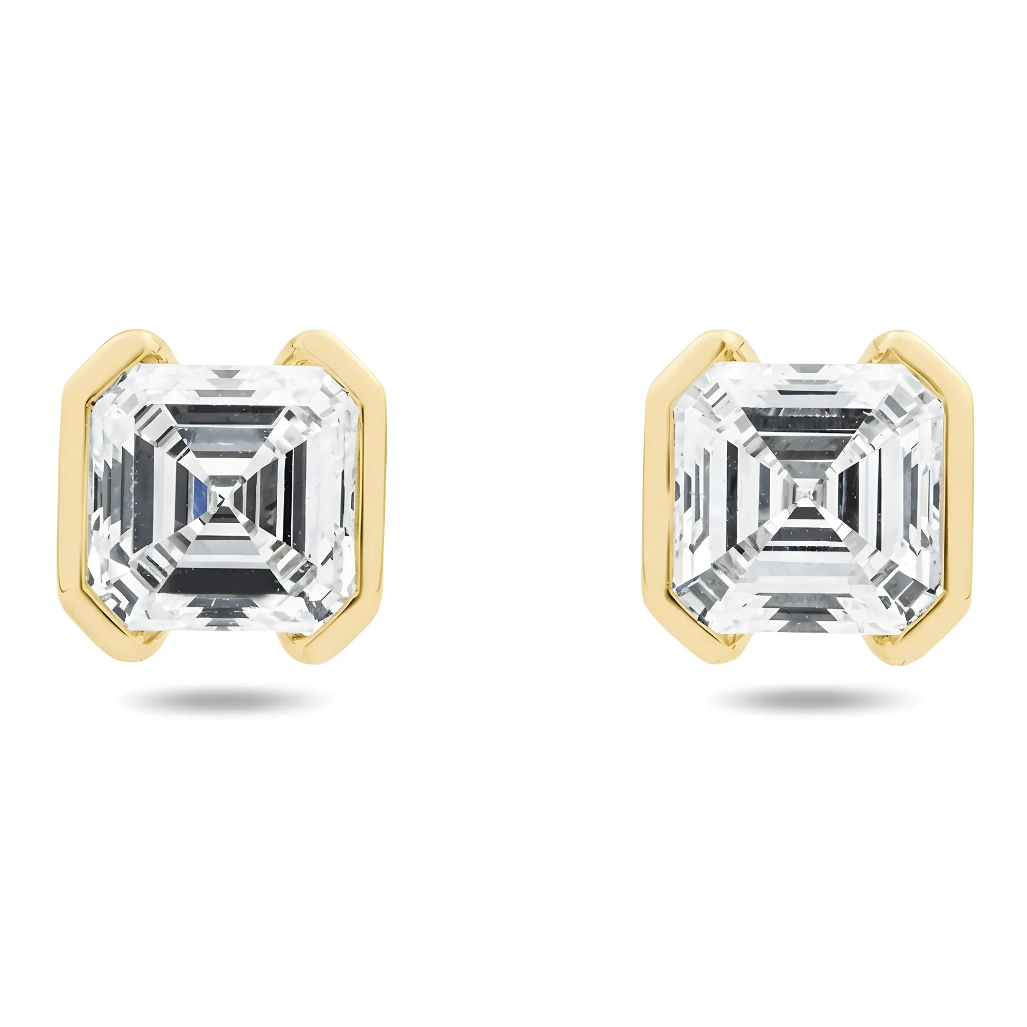 White Gold Asscher Cut Diamond Stud Earrings 1.87ctw - Image 5