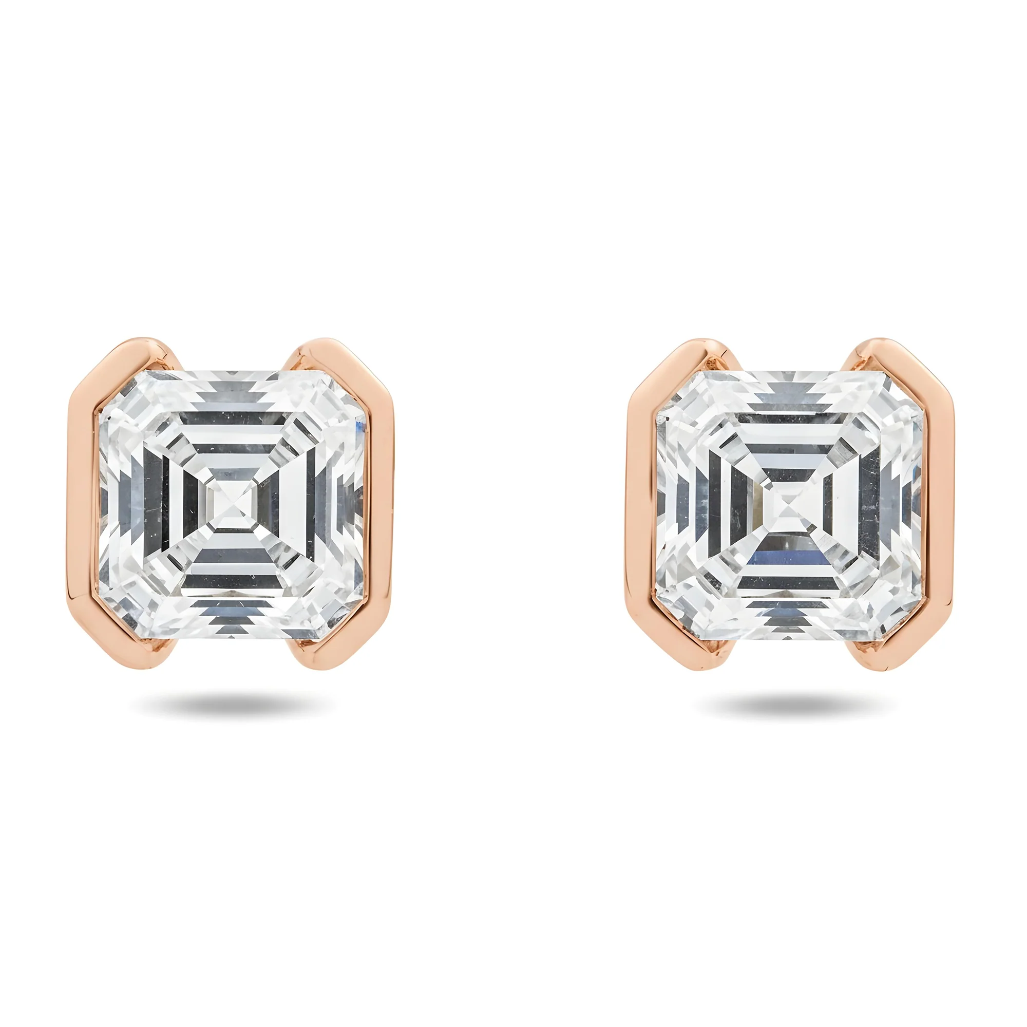 White Gold Asscher Cut Diamond Stud Earrings 1.87ctw - Image 7