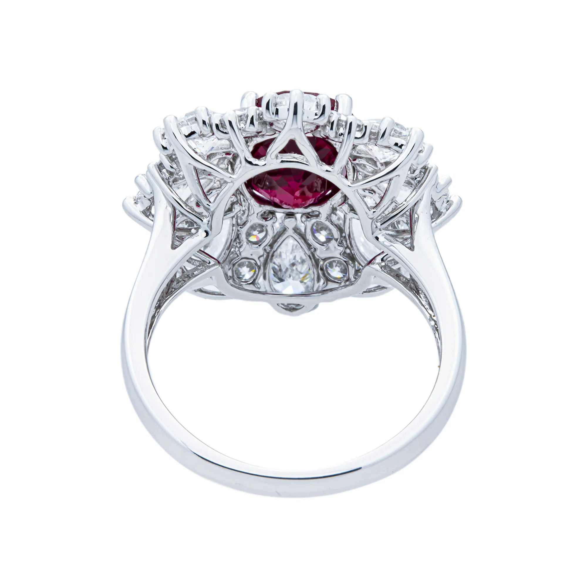 White Gold Ruby & Diamond Ring 7.19ctw - Image 5