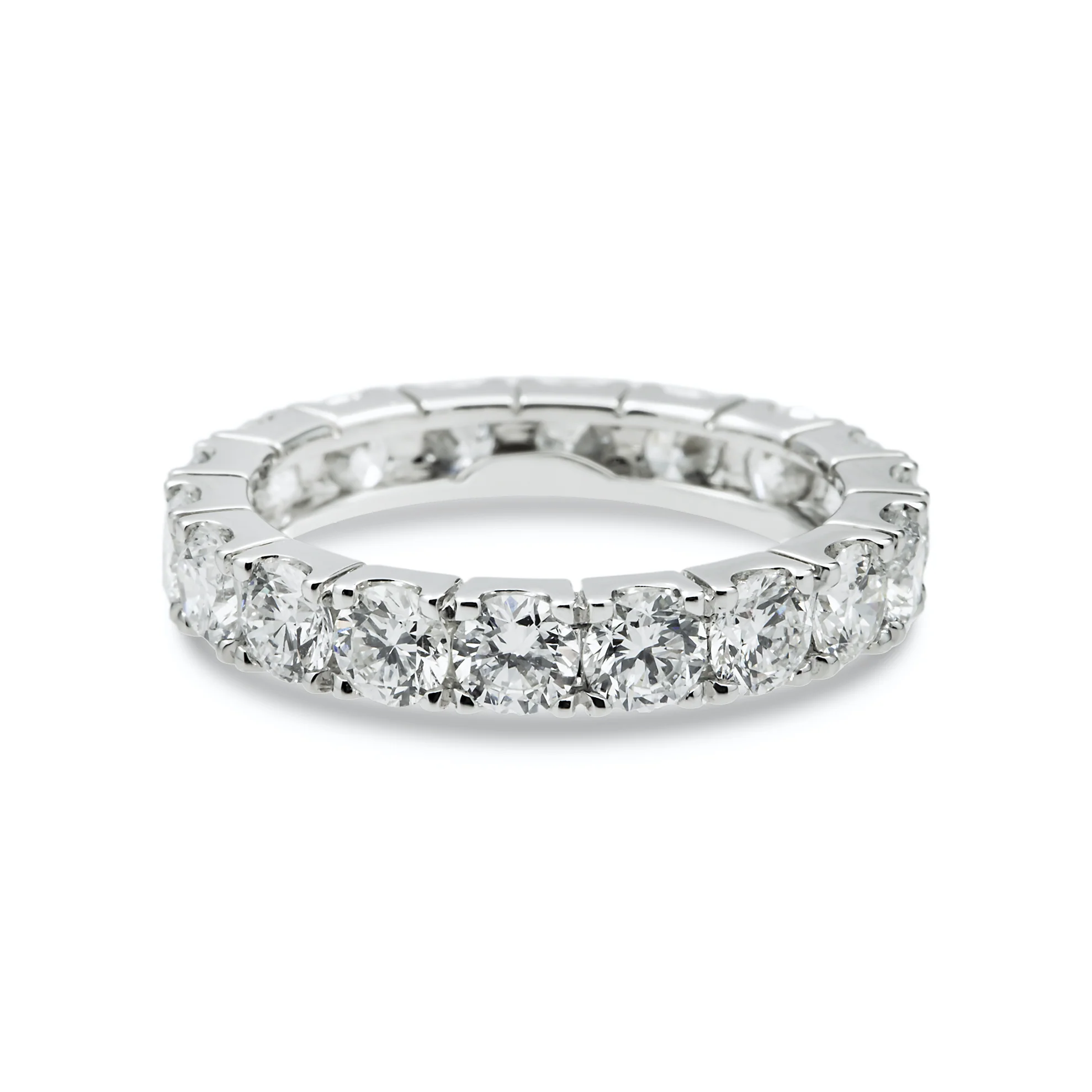 White Gold Round Diamond Eternity Ring 2.86ct (size 6)