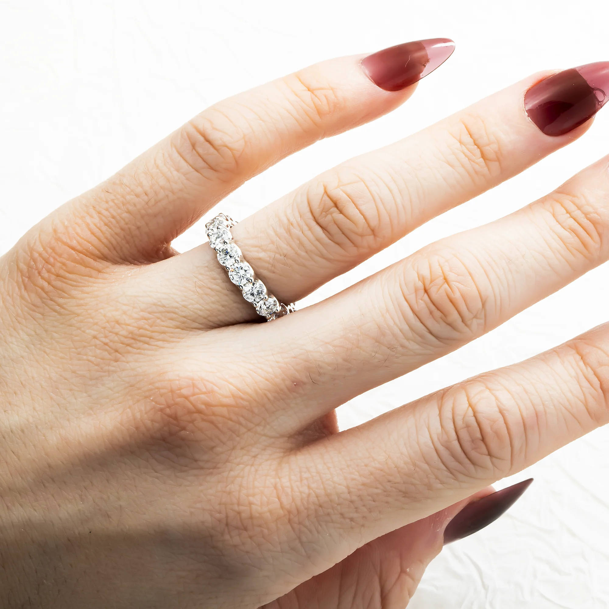 White Gold Round Diamond Eternity Ring 2.86ct (size 6) - Image 2
