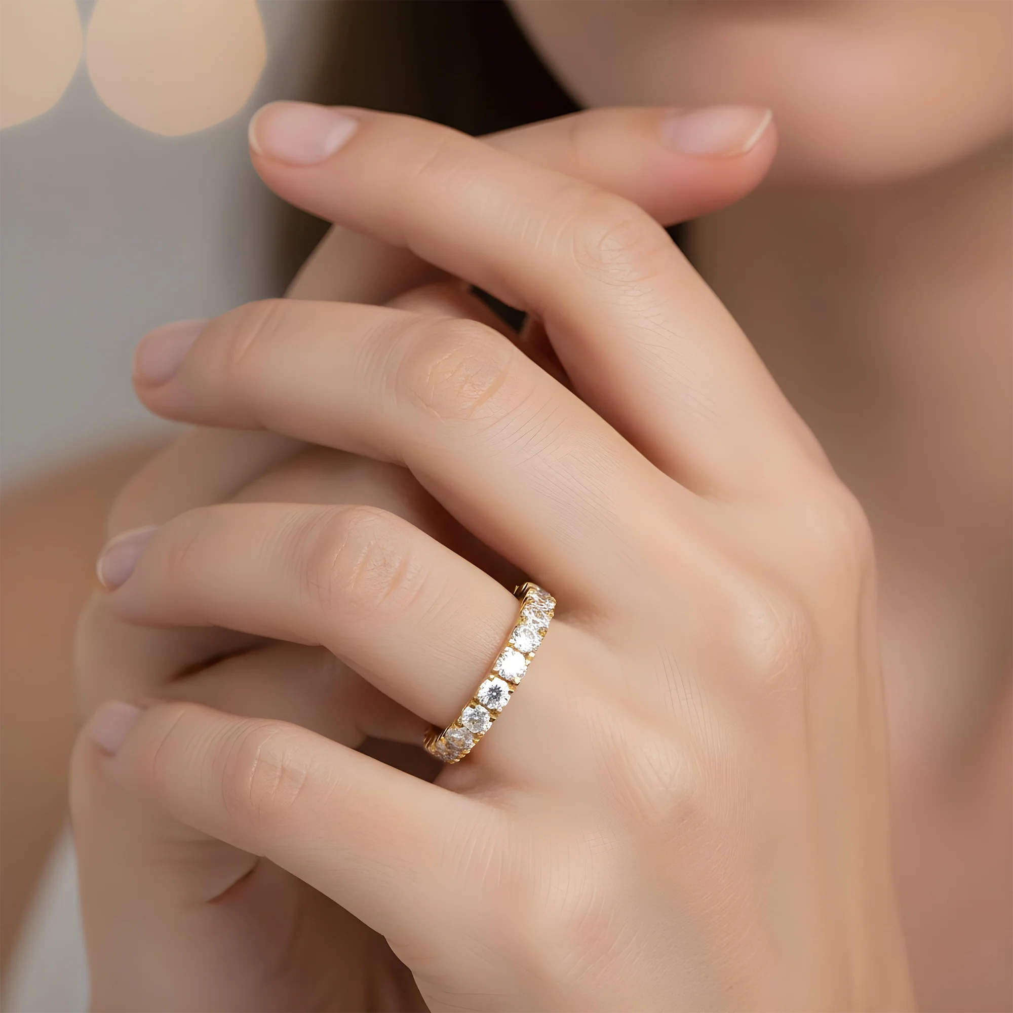 White Gold Round Diamond Eternity Ring 2.86ct (size 6) - Image 8