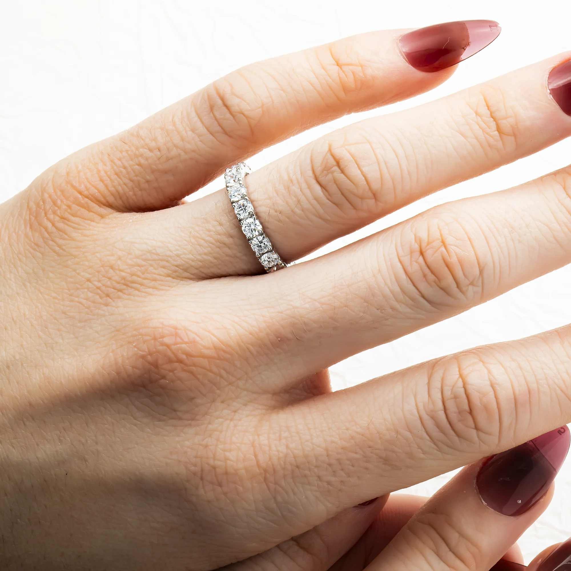 White Gold Round Diamond Eternity Ring 3.70ct (size 6) - Image 2