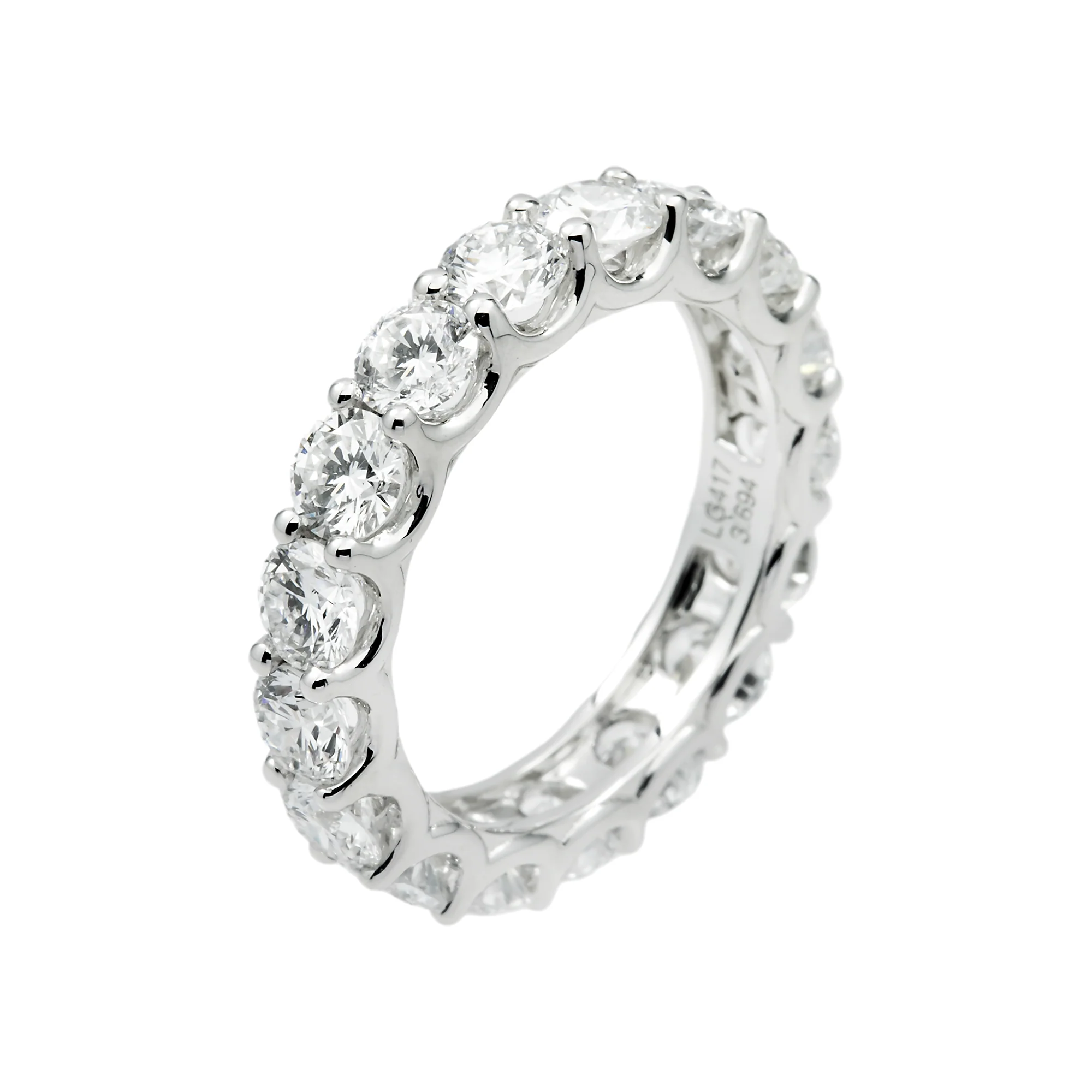 White Gold Round Diamond Eternity Ring 3.70ct (size 6) - Image 4