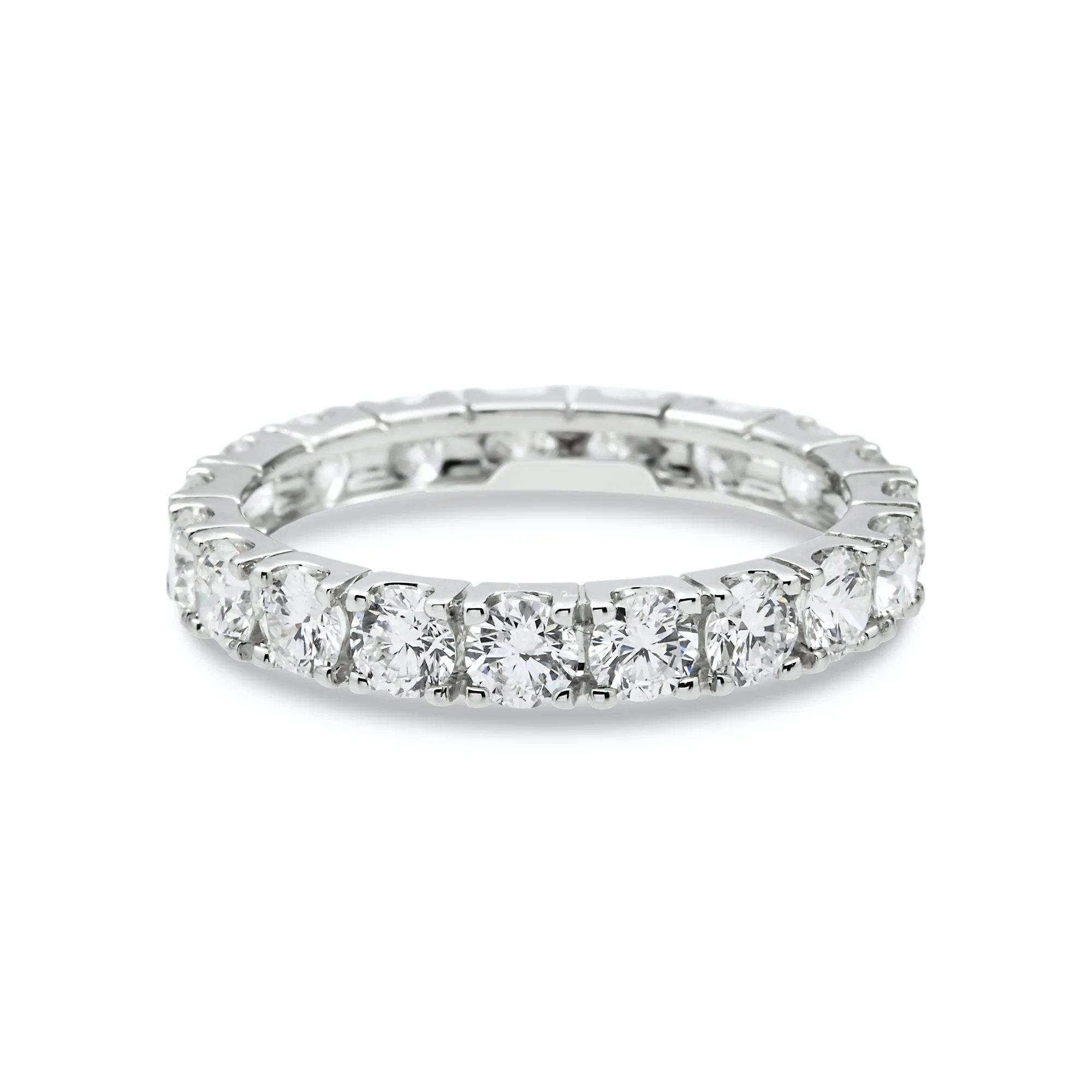 White Gold Round Diamond Eternity Ring 2.30ct (size 7)