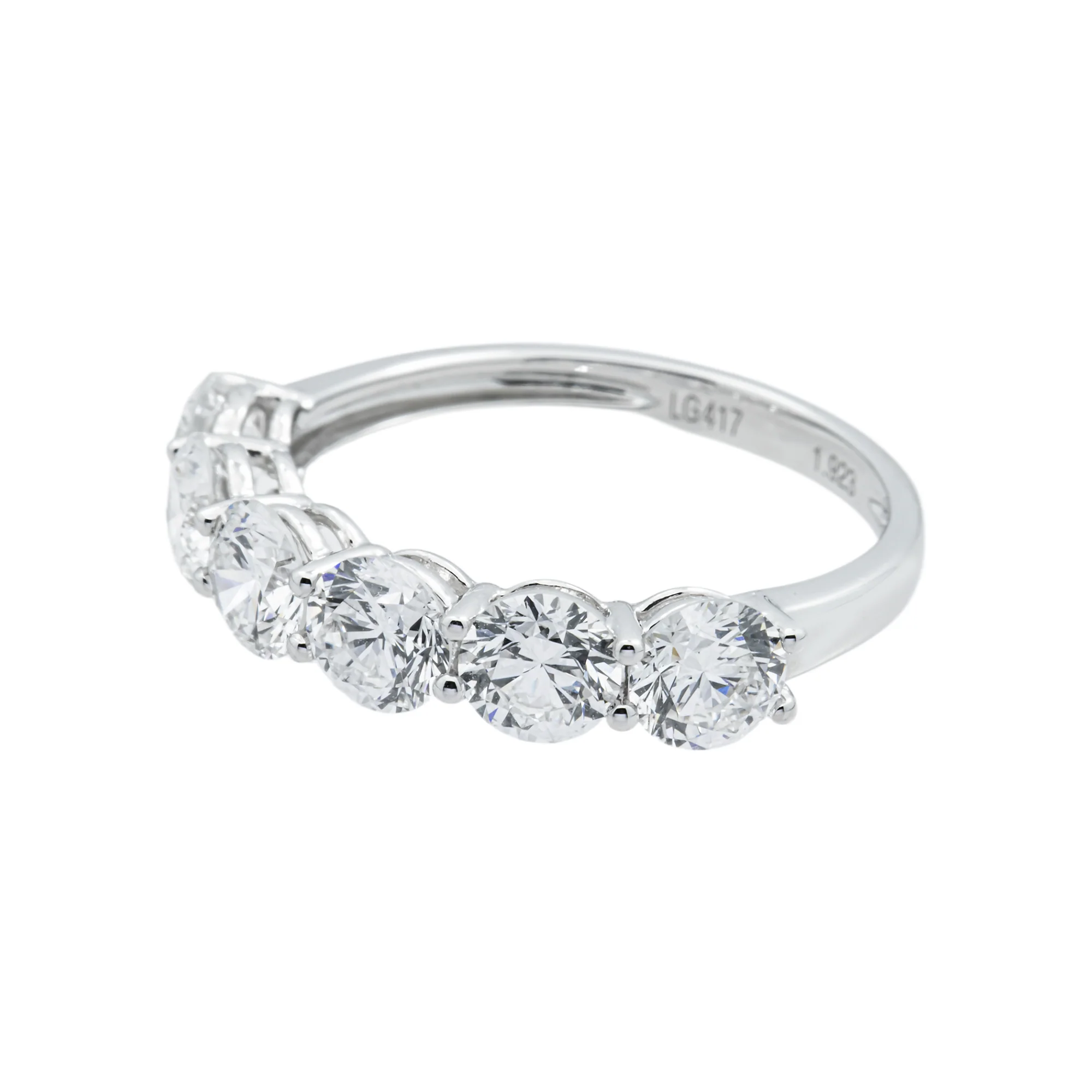 White Gold Round Diamond Half Eternity Ring 1.92ct - Image 5