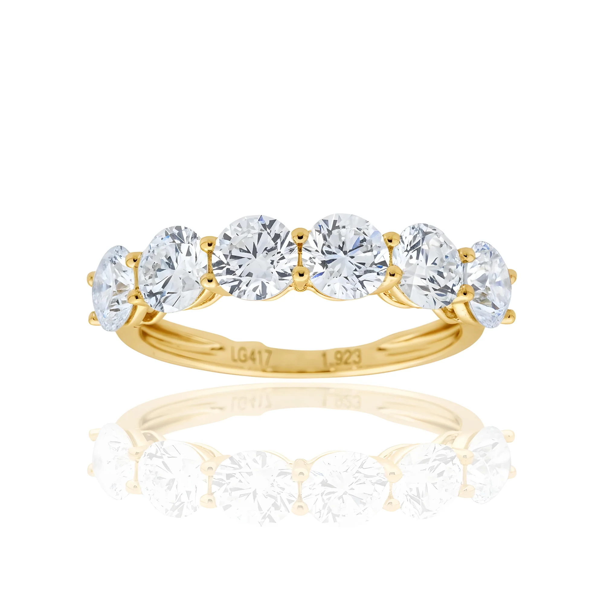 White Gold Round Diamond Half Eternity Ring 1.92ct - Image 6