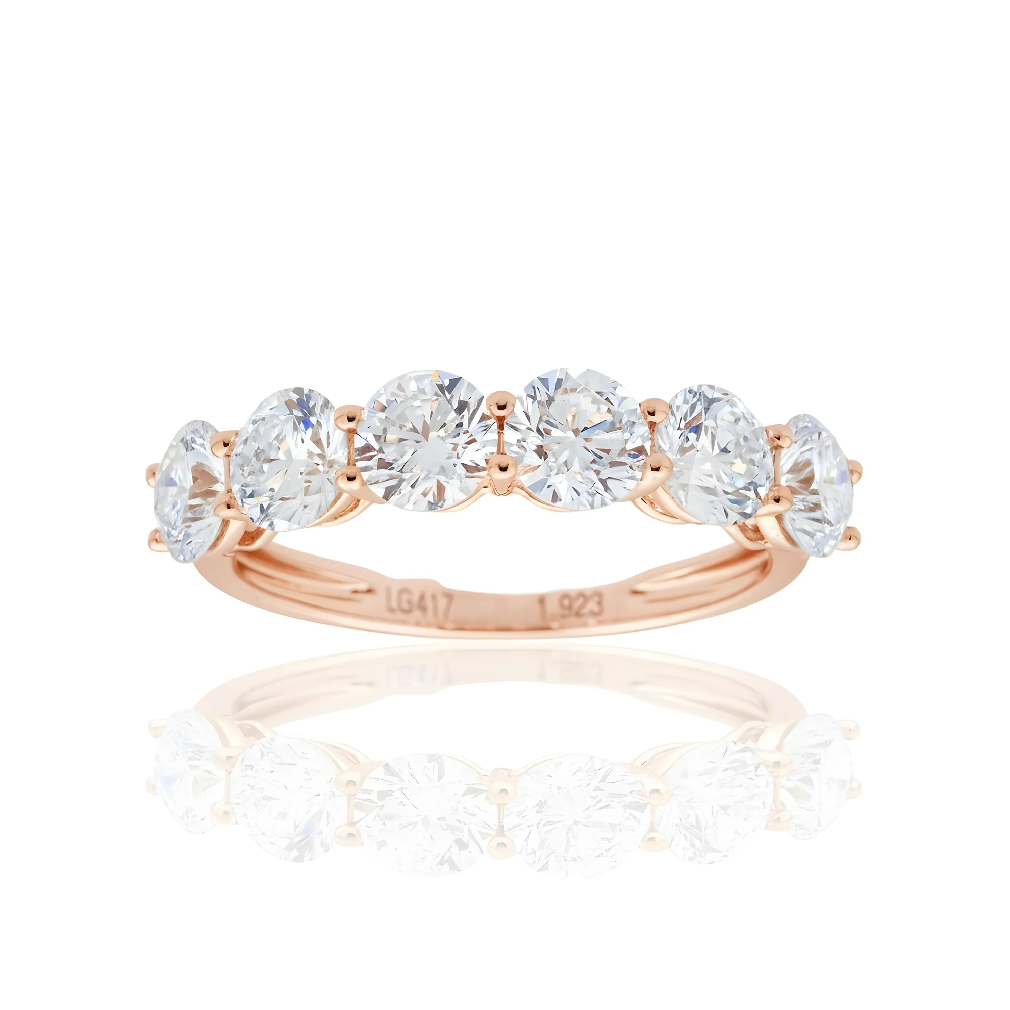 White Gold Round Diamond Half Eternity Ring 1.92ct - Image 8