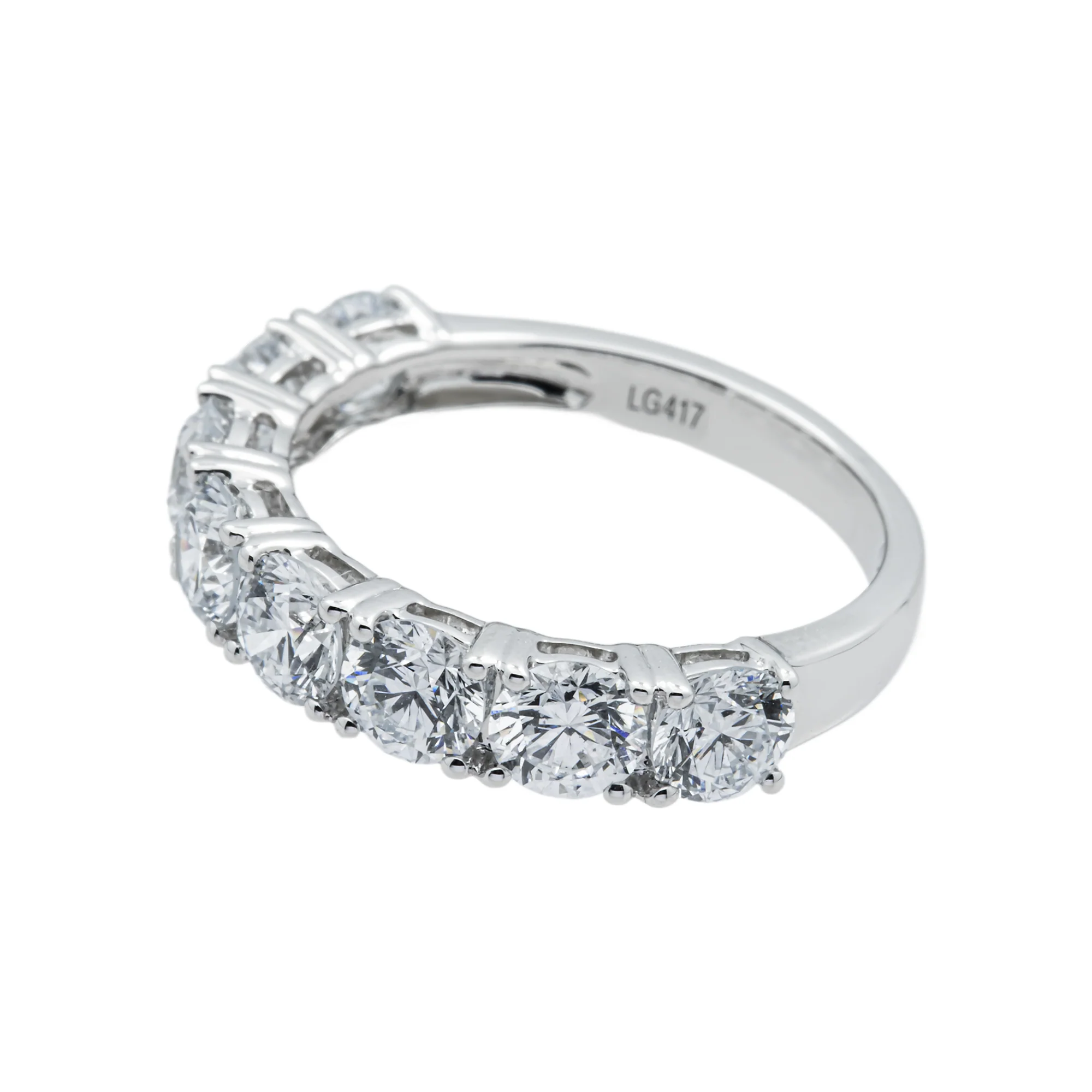 White Gold Round Diamond Half Eternity Ring 2.11ct - Image 5
