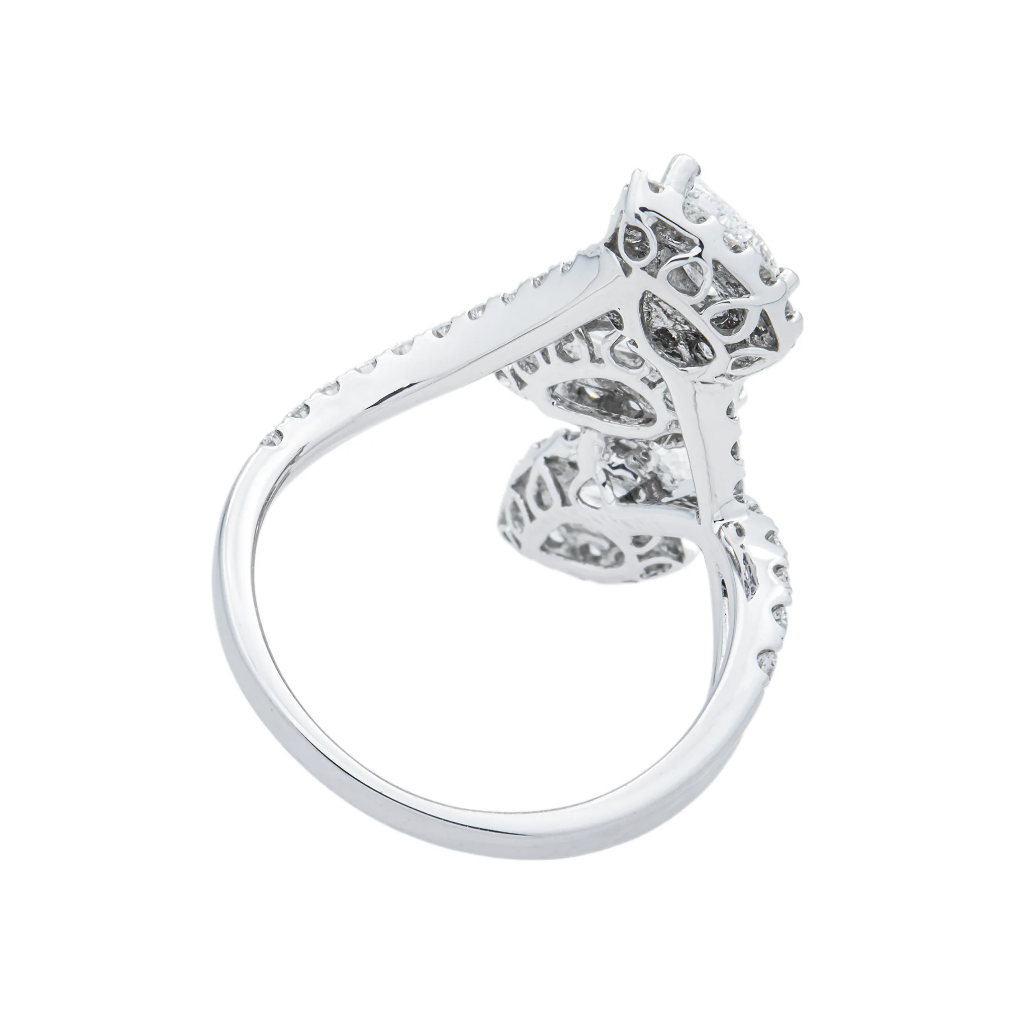 White Gold Triple Pear & Round Diamond Ring 2.03ctw - Image 5